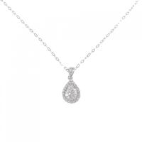 K18WG ダイヤモンド ネックレス 0.20CT