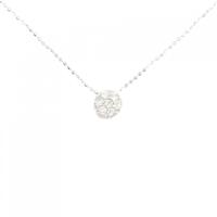 K18WG フラワー ダイヤモンド ネックレス 0.20CT