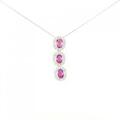 K18WG ルビー ネックレス 1.38CT