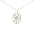 K18YG フラワー ダイヤモンド ネックレス 1.00CT