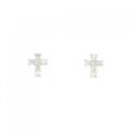 PT クロス ダイヤモンド ピアス 0.12CT