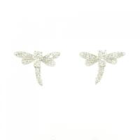 750WG/K18WG トンボ ダイヤモンド ピアス