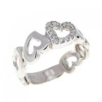 K14WG ハート ダイヤモンド リング