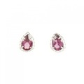 K18WG ガーネット ピアス 2.00CT