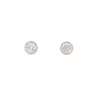 【リメイク】K18PG/ST ダイヤモンド ピアス 0.303CT 0.313CT G SI2 GOOD