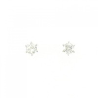 【新品】PT ソリティア ダイヤモンド ピアス 0.609CT F SI2 GOOD