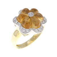 750YG/750WG フラワー シトリン リング