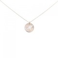 K18PG イニシャルM ダイヤモンド ネックレス 0.03CT