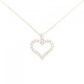K18PG ハート ダイヤモンド ネックレス 0.47CT