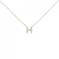 K18YG イニシャルH ダイヤモンド ネックレス 0.04CT