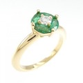 K18YG エメラルド リング 0.60CT
