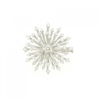 K18WG ダイヤモンド ブローチ 0.83CT
