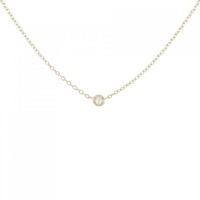 K18YG ソリティア ダイヤモンド ネックレス 0.03CT