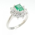 PT エメラルド リング 0.42CT