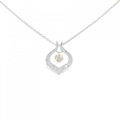 K18WG/750WG ダイヤモンド ネックレス 0.21CT