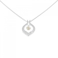 K18WG/750WG ダイヤモンド ネックレス 0.21CT