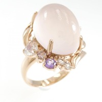 K10PG ローズクオーツ リング 15.68CT