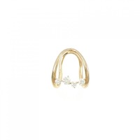 K18PG ダイヤモンド イヤーカフ 0.18CT 片耳
