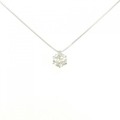 K18WG ソリティア ダイヤモンド ネックレス 1.109CT