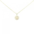 K18YG フラワー ダイヤモンド ネックレス 0.30CT