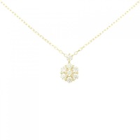K18YG フラワー ダイヤモンド ネックレス 0.30CT