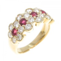 K18YG ルビー リング 0.60CT