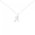 PT イニシャルA ダイヤモンド ネックレス 0.05CT