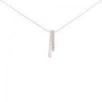 K18PG 2WAY ダイヤモンド ネックレス 0.04CT