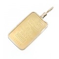 K18YG枠 インゴット ペンダント