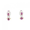クイーン ルビー イヤリング 1.47CT