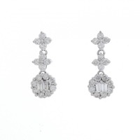 K18WG ダイヤモンド ピアス 0.60CT