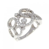 K18WG ダイヤモンド リング 0.75CT