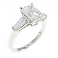 サ バース ダイヤモンド リング 1.56CT E IF エメラルドカット