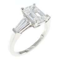 サ バース ダイヤモンド リング 1.56CT E IF エメラルドカット