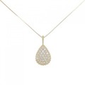 K18YG パヴェ ダイヤモンド ネックレス 0.30CT
