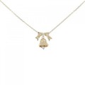 K18YG ベル ダイヤモンド ネックレス 0.04CT