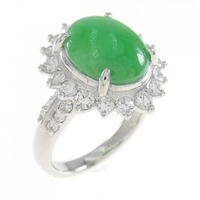 PT フラワー ヒスイ リング 3.16CT