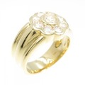 750YG フラワー ダイヤモンド リング 1.00CT