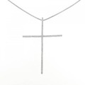 K18WG/PT クロス ダイヤモンド ネックレス 1.00CT