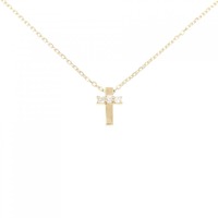 K18PG クロス ダイヤモンド ネックレス 0.04CT