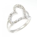 K18WG ハート ダイヤモンド リング 0.26CT