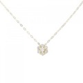 K18YG フラワー ダイヤモンド ネックレス 0.20CT