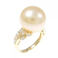 K18YG 白蝶パール リング 13.6mm