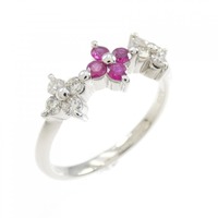 PT フラワー ルビー リング 0.16CT