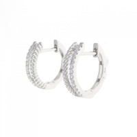 K10WG ダイヤモンド ピアス 0.10CT