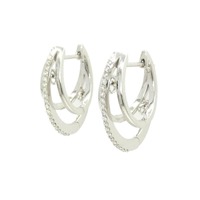 K18WG ダイヤモンド ピアス 0.24CT