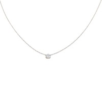 K18YG ソリティア ダイヤモンド ネックレス 0.23CT