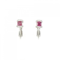 K14WG ルビー イヤリング 0.46CT