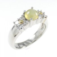 PT/K18YG クリソベリルキャッツアイ リング 0.64CT