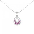 18KWG/K18WG ルビー ネックレス 0.26CT
